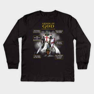 Armor Of God Christian T Shirt Kids Long Sleeve T-Shirt